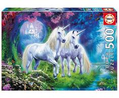 Educa Puzzle 500 Piezas, Unicornios en el Bosque (17648)