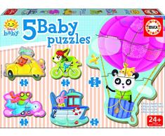 Educa Borrás- Dibujos Animados y cómic Animales al Volante, Baby Puzzle (17141)