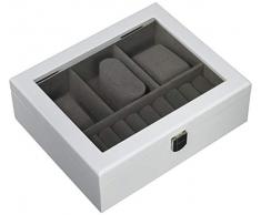 Montichelvo 53057 - Joyero (Madera, 3 Profundidad), Color Blanco