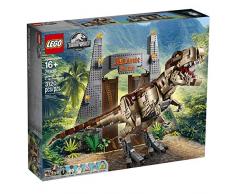 LEGO Jurassic World - Parque Jurásico: Caos del T. rex, Set de Construcción de Dinosaurio de la Clásica Película, Incluye Minifiguras de los Personajes de la Saga, Tyrannosaurus de Juguete (75936)