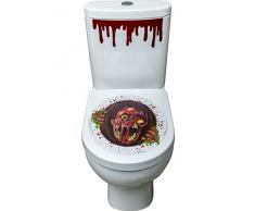 SmiffyS 47059 Pegatinas Para El Asiento Del Retrete Portal Zombi Con Pegatinas De Gote, Rojo