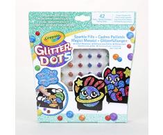 Crayola- Dots mágicos Mosaicos, juego para jugar y crear con el purpurina moldeable, multicolor, 04-0801 , color/modelo surtido