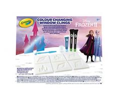 CRAYOLA-LA Reine Des Neiges 2 Stickers Cambia Color Disney Frozen 2, para Crear Pegatinas Adhesivas en Gel para Cristal y Ventanas, Multicolor (23-0700)