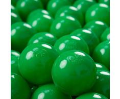 KiddyMoon 200 ∅ 7Cm Bolas Colores De Plástico para Piscina Certificadas para Niños, Verde