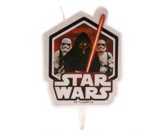 Dekora-346207 Vela de Cumpleaños en 2D de Kylo Ren con Soldados Imperiales de Star Wars, Color negro (346207