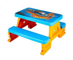 COLORBABY 77430 - Hot Wheels mesa de picnic para niños, Mesa y silla de aprendizaje para niños, Escritorio infantil, mesa de dibujo, mesas y sillas infantiles, Mesa infantil, Mesas infantiles