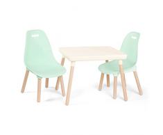 B. Espacios by Battat BX1663Z- Juego de Mesa y sillas de Menta, Color Marfil