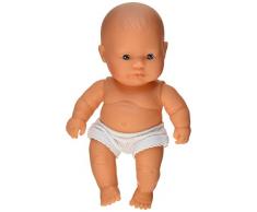 Miniland miniland31142 21 cm Europea niña Muñeca sin ropa interior en bolsa