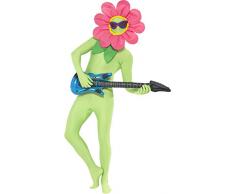 Smiffys Kit de Flor Bailando, Verde, Pieza para la Cabeza con Gafas y Guitarra Hinchable