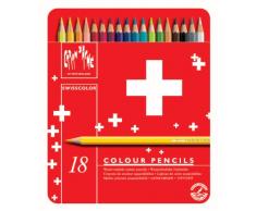Caran d-Ache Swisscolor Aquarel 18s - Lápiz de color (Multicolor, Rojo)