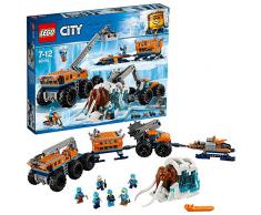 LEGO City - Ártico Base Móvil de Exploración, Juguete Creativo de Construcción con Camión y Moto de Nieve para Niños y Niñas de 7 a 12 Años, Incluye Minifiguras y Mamut (60195)