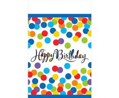 Amscan International – Confeti 571536 Bash impreso plástico Funda para mesa
