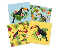 Folat 20 servilletas Tucan para Fiestas temáticas o cumpleaños Infantiles.