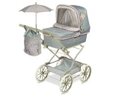 Coche Muñeca Reborn Plegable con Sombrilla Provenza 40X90X90Cm. Incluye Almohada,Colchón Y Mantita.