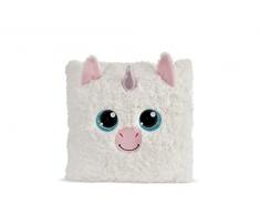 NICI- GLUBSCHIS cojín Unicornio Milky-Fee 32x32cm, Color Blanco (48588)