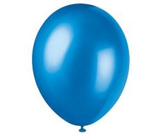 Unique Party- Globos Perlados de Látex para Fiestas, Unidades, Color cosmic blue, set de 50 (56882)