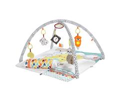 Fisher-Price Manta gimnasio de actividades con accesorios para los 5 sentidos, juguete para bebés, a partir de 0 años, (Mattel HBB74), Embalaje sostenible