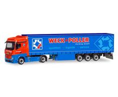 Herpa-Mercedes-Benz Actros Bigspace-Tija para Lonas de Cortinas Weck + Poller (Semillas/Zwickau), Multicolor (Keine)