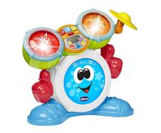 Chicco Batería Infantil Rocky, Juguete Musical Bebé, Instrumentos Musicales Infantiles, Batería Musical Electrónica para Niños con 4 Tipos de Música y Efectos de Luz – Juguete Bebés y Niños 1-4 Años