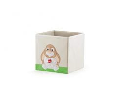 Trudi 88027 - Caja de Juguetes de Tela, Multicolor