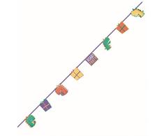 Procos 90566 - Guirnalda de Dinosaurios (Papel), Color Lila