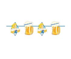 Folat- Guirnalda de jarras de Cerveza Oktoberfest-10 m, Multicolor (61494)