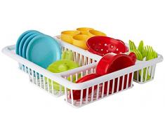 Colorbaby- My Home Colors Escurridor con 35 piezas de menaje, 31 x 29 x 11 cm (43287)