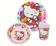 Hello Kitty - Set desayuno melamina sin orla 3 piezas (Stor 82290)