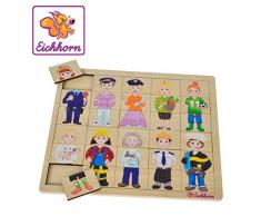 Eichhorn- Puzzle encajables de Madera Profesiones, 30 Piezas 100005408 Juguete, Multicolor (Simba , color/modelo surtido