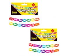 Idena 90123 - Guirnalda de colores, 2 x 2 piezas, guirnalda de nido de abeja, decoración carnaval, fiesta de cumpleaños infantil