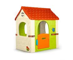 Feber - Fantasy House, casita infantil de juegos con puerta abatible, para jugar al aire libre o en casa, multicolor, casa resistente y de facil montaje, para niños de 2 a 6 años, FAMOSA (800010237)