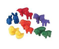 Learning Resources- Figuras de Animales de la Granja Friendly Farm (Set de 144), Color (LER0187)