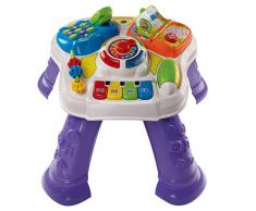 VTech - Mesita parlanchina 2 en 1, Juguete para bebes +9 meses, Mesa de actividades con panel extraíble, 6 zonas interactivas, multicolor, embalaje sostenible, SPB, versión ESP (3480-148067)