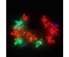Shatchi 6217-LED-LIGHTS-ANGLE-MULTI-1PK - Guirnalda de luces LED (3,3 m, funciona con pilas, 20 unidades), multicolor
