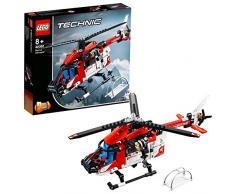 LEGO Technic - Helicóptero de Rescate, maqueta de juguete detallada para construir y crear aventuras en el aire (42092)