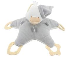 Duffi Baby-Peluche Patito y Mordedor, 100% Poliéster, Color Plata (Master Baby Home, S.L. 0767-11)