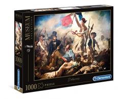 Clementoni- Puzzle 1000 Piezas Museos Delacroix: La Libertad guiando al Pueblo (39549.1)
