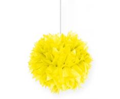Pompón de Papel, Color Amarillo, 30 cm, 1 Unidad.