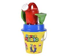 SIMBA Playa de Super Mario con Accesorios, Medidas: 17x17x16cm, Incluye Cubo, Tamiz, Pala, Rastrillo, Regadera, A Partir de 1 año (109234594), Multicolor, 17CM