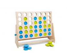 BS Toys Four Together - Juego de Habilidad para Niños - Juego de Mesa para Fiestas de Cumpleaños Infantiles - Apto para Interior o Exterior - Desde 6 Años - Verde/Azul - 58,9 x 42,9 x 5,1 cm
