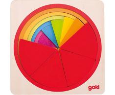 Goki-57737 maderaPuzzles de maderaGOKICírculo, Puzzle, Multicolor (4013594577373)