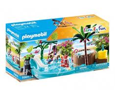 PLAYMOBIL Family Fun 70611 Piscina Infantil con bañera hidromasaje, para Jugar con Agua, Juguetes para niños a Partir de 4 años
