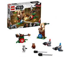 LEGO Star Wars - Action Battle: Asalto a Endor, Juguete de Construcción Inspirado en la Saga de la Guerra de las Galaxias, Inlcuye Minifiguras de un Ewok y un Soldado Imperial (75238)