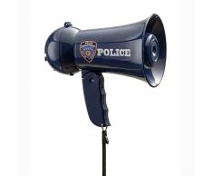 Dress up America - Megáfono de Juguete de Agente de policía con Sonido de Sirena y micrófono de Mano, Color Azul (910)