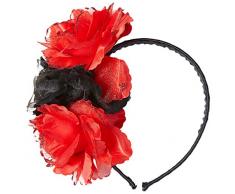 WIDMANN Invernadero cabeza flores rojas y negras mujer Dia de los muertos