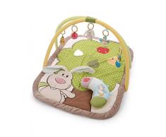 NICI Manta de Actividad con Almohada de Juego con Conejito y Búho, 80 x 110 cm I Juego con 5 Figuras Desmontables en Bolsa de Transporte I Alfombra de Juego de Bebé - 48510