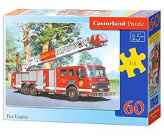 Castorland Fire Engine 60 pcs Puzzle - Rompecabezas (Puzzle Rompecabezas, Vehículos, Preescolar, Niño/niña, 5 año(s), Interior)