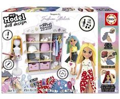 Educa - My Model Doll Design Fashion Atelier, Muñeca articulada para Crear más de 300 increíbles Looks Distintos, péinala, Corta la Tela y vístela. Incluye maniquí y Armario (19350)