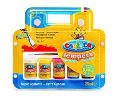 Carioca - Blister con 5 Vasos témperas, con Pincel, 35 gr (K73500035)