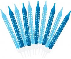 Amscan 551518 – 10 Velas de cumpleaños, niño, azul